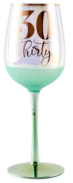 30 wine glass green