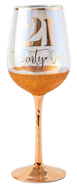 21 WINE GLASS GOLD