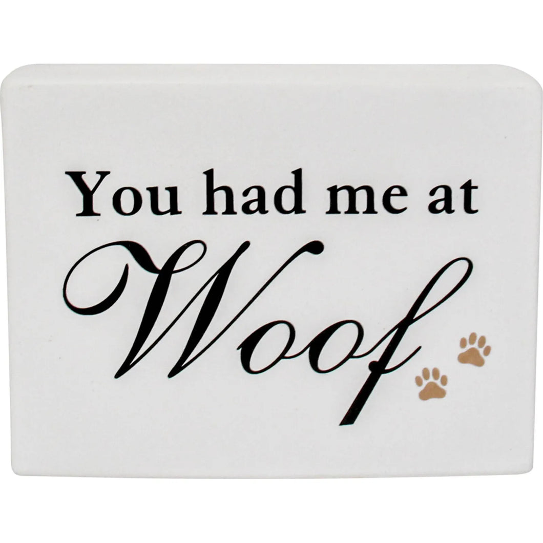 Ceramic Sign Woof