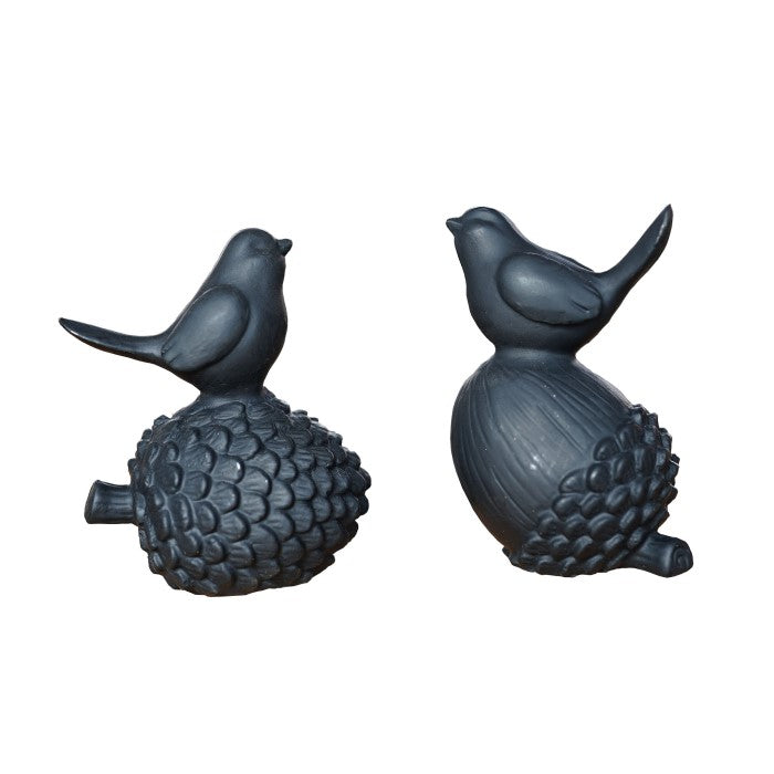 Birds on Acorn & Nut Cast Blac