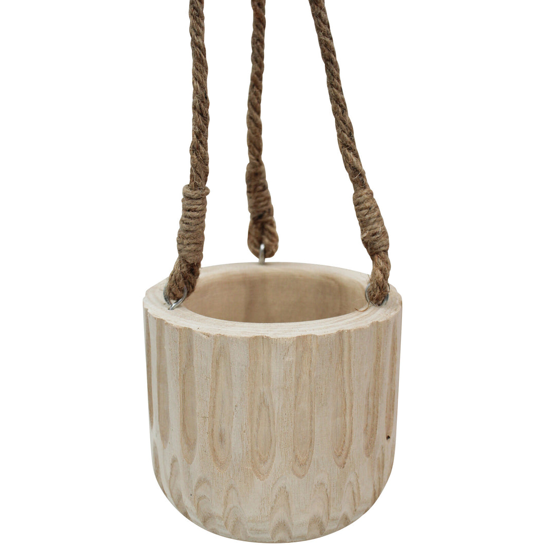 Hanging Planter Carved Med