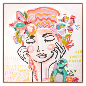 Talulah Lady Framed Canvas 104x104