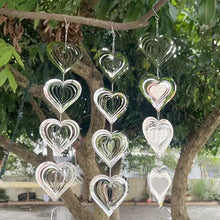 Load image into Gallery viewer, Heart Shaped wind charm hanging decoration
