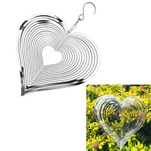 Load image into Gallery viewer, Heart Shaped wind charm hanging decoration
