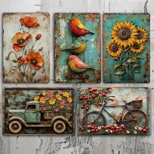 Load image into Gallery viewer, Metal hanging garden art Rusty
