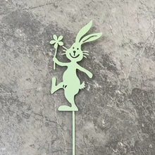 Load image into Gallery viewer, Metal Green Bunny Stick Decoration
