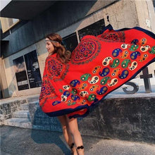 Load image into Gallery viewer, printed silk scarf 90x90cm
