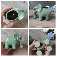 Load image into Gallery viewer, Green Elephant flower pot
