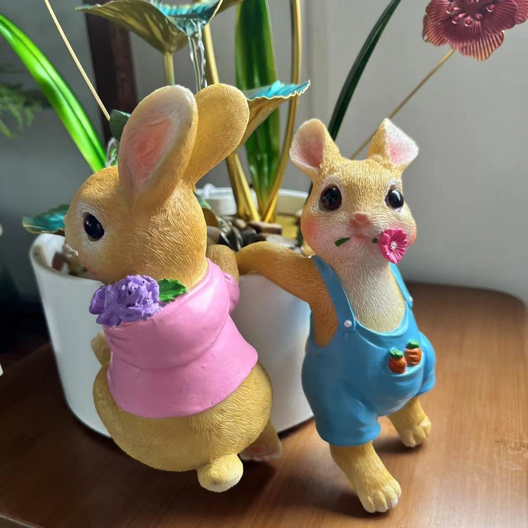 Rabbit pot hanging garden decoration
