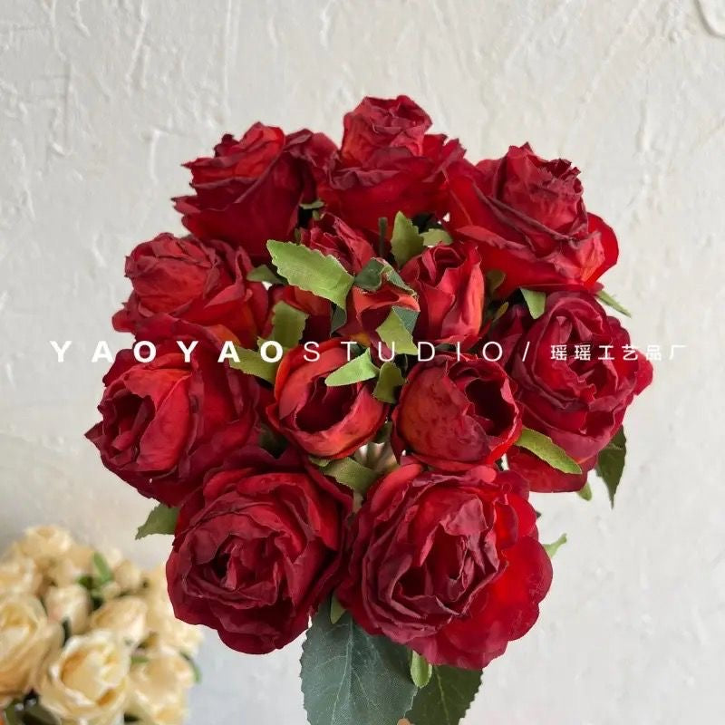 artificial red rose