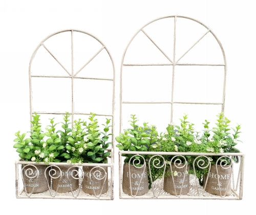 Arch window wall planters