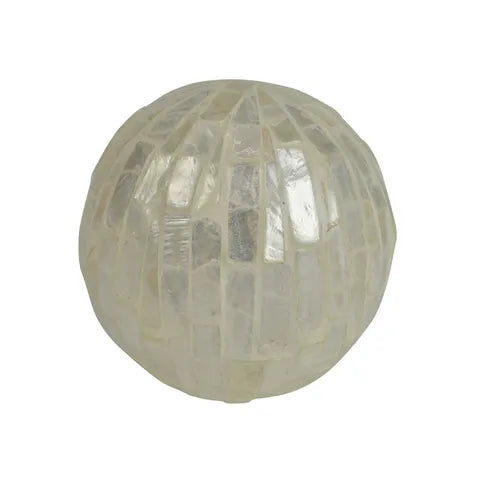 SHILOH INLAY DECO BALL 8CM IVORY