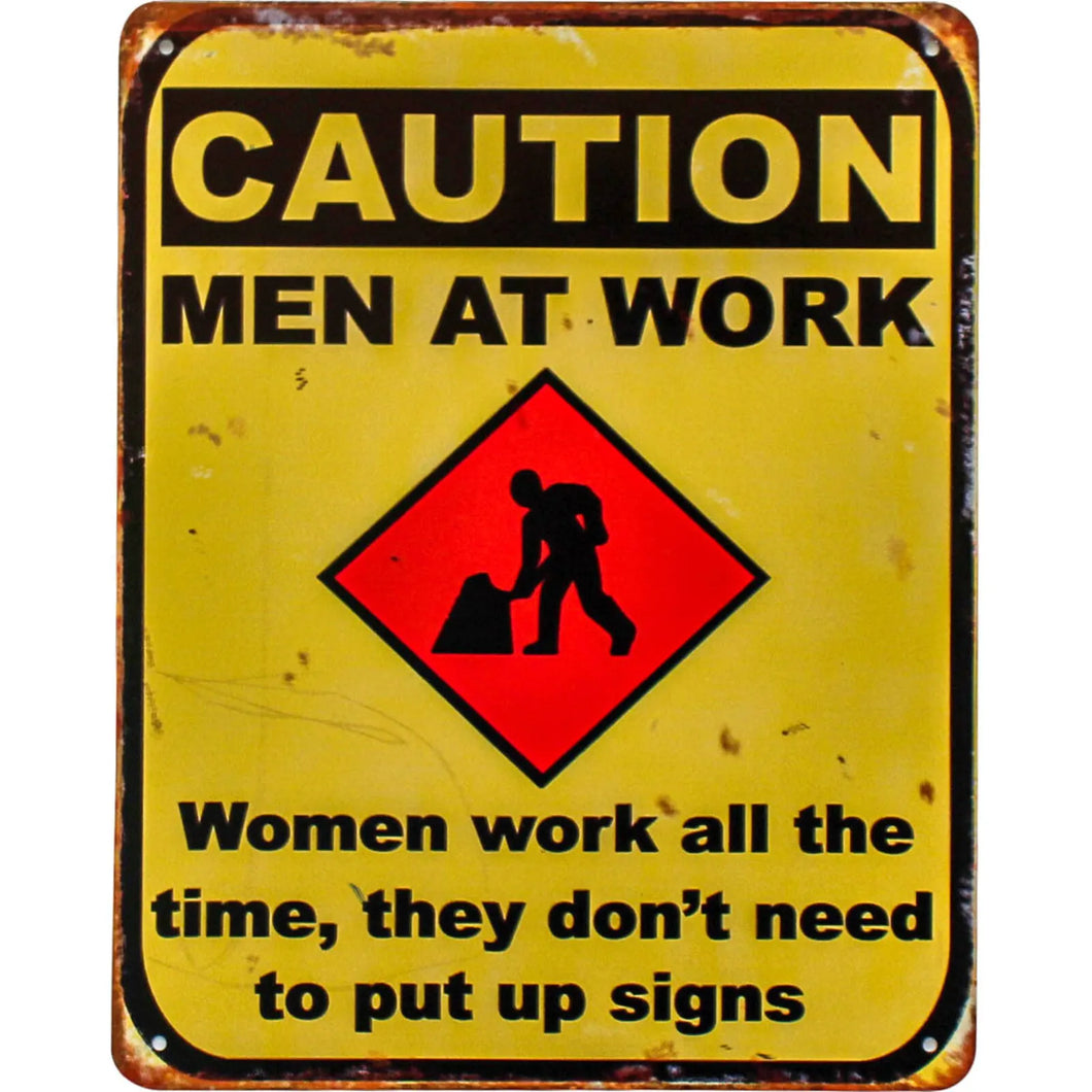 Sign Caution Men At Work