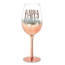 Load image into Gallery viewer, ROSE GOLD OMBRE WINE GLASS
