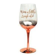 Load image into Gallery viewer, ROSE GOLD OMBRE WINE GLASS
