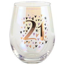 Load image into Gallery viewer, RAINBOW PASTEL/GOLD STEMLESS WINE
