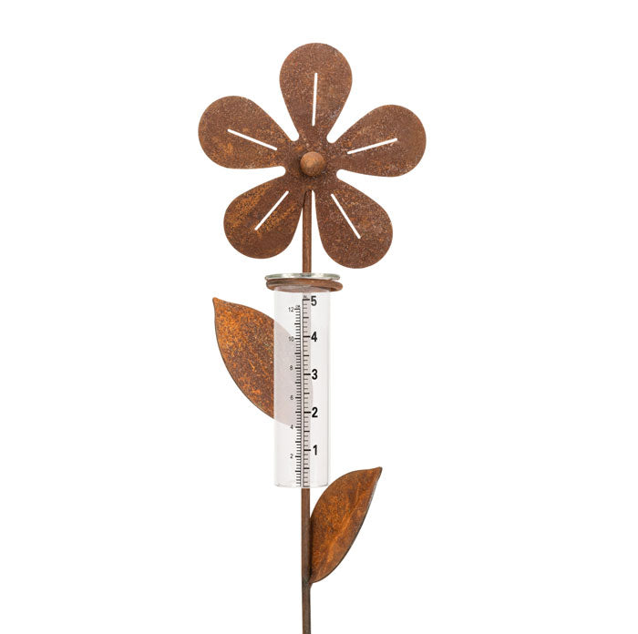 Simple flower rain gauge