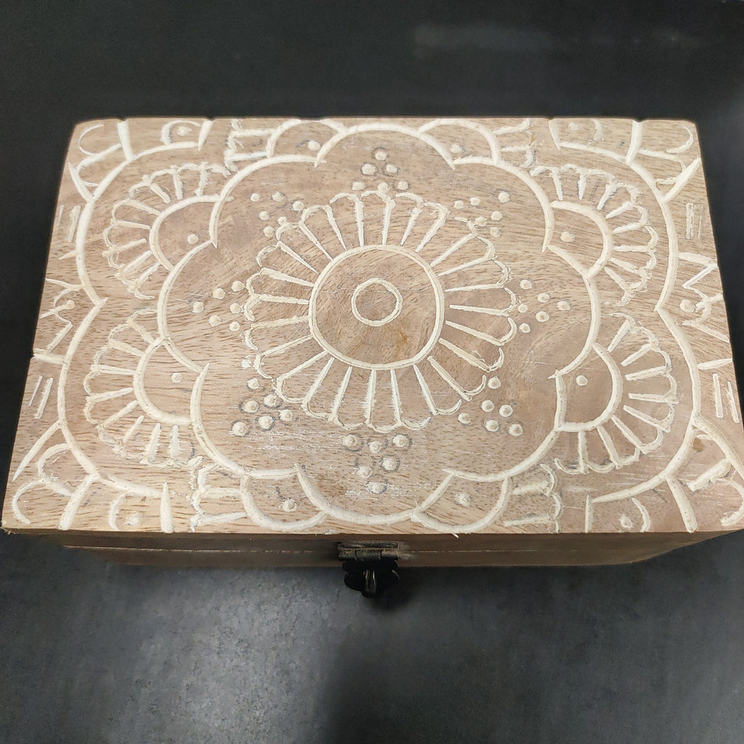 Carved Floral Trinket Box