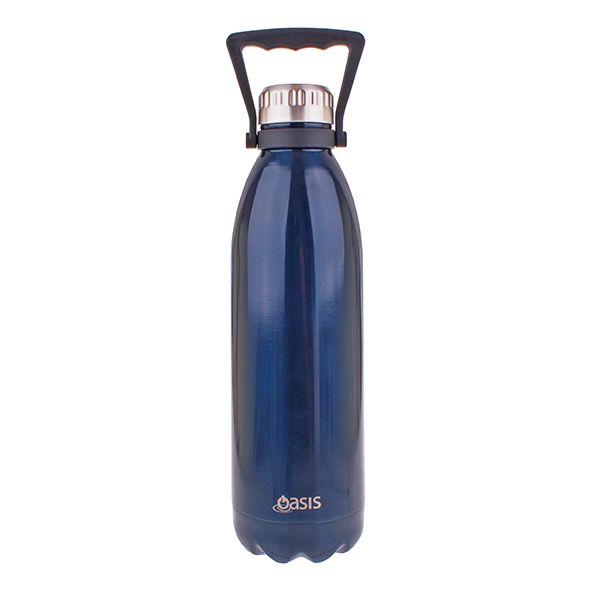 OASIS S/S DOUBLE WALL INSULATED DRINK BOTTLE W/ HANDLE 1.5L