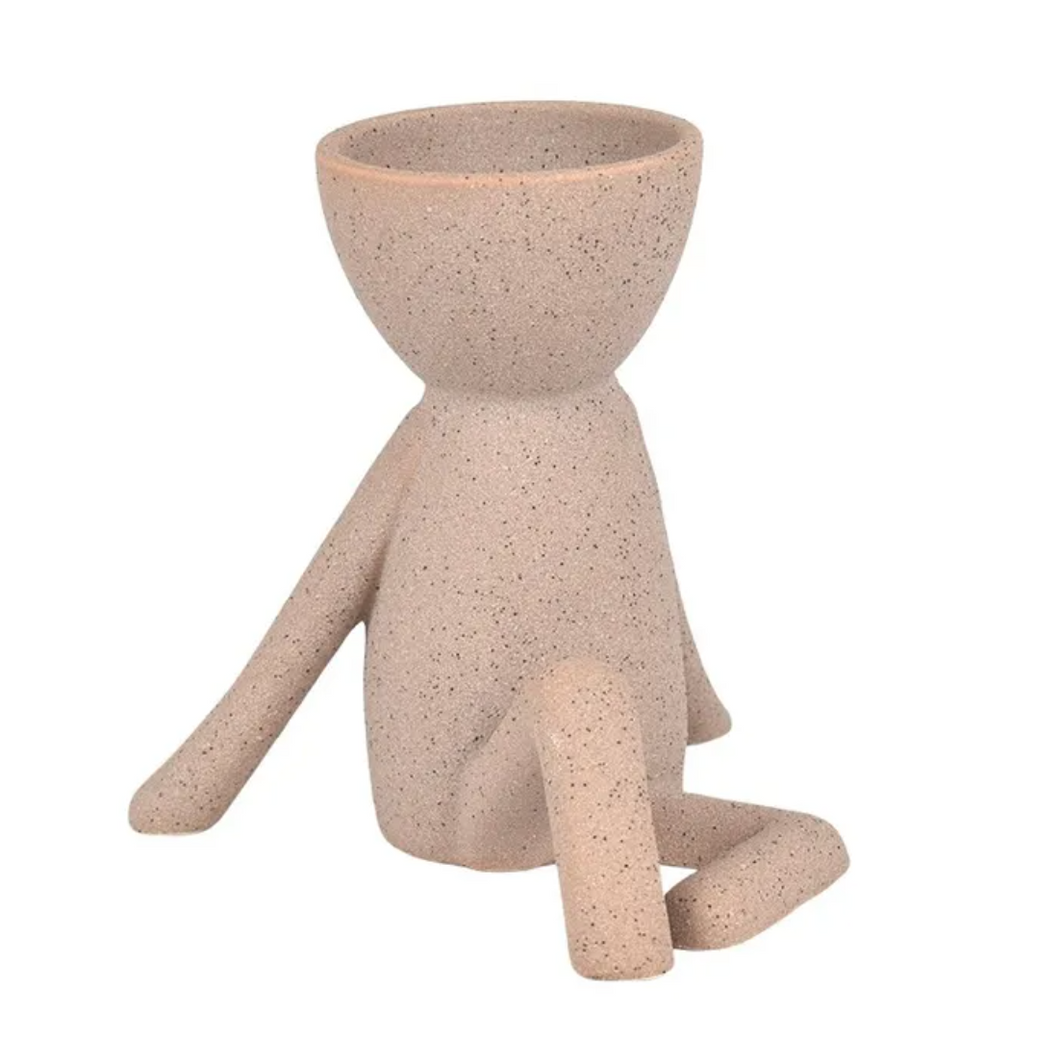 COLBY CERAMIC POT 13.5X14CM NUDE SAND