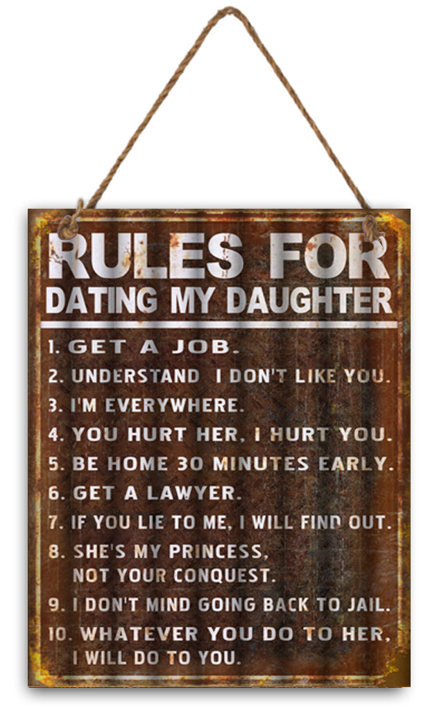 Rules for Dating My Daughter 29cm x 40cm