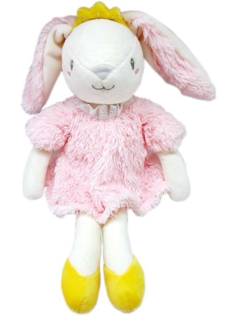 Plush rabbit princess with rattle 45cm