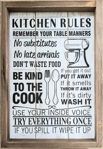 Kitchen Rules Sign