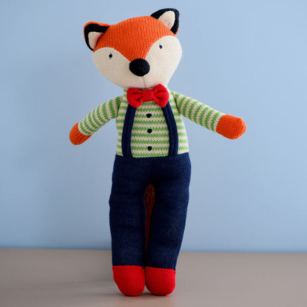 Knitted fox plush 34cm