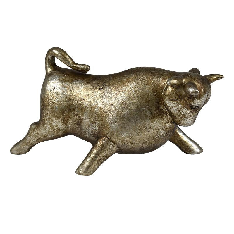 BERNADO BULL RESIN SCULPTURE 19X10CM