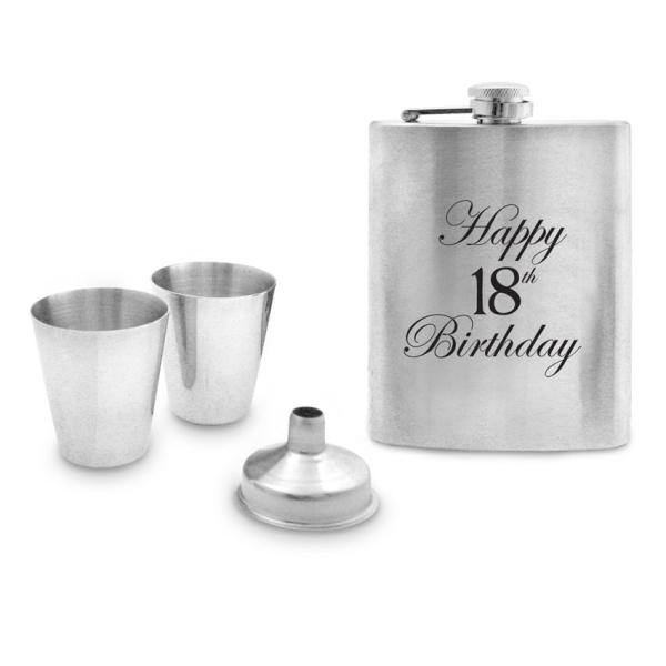 18/21st HIP FLASK IN BOX