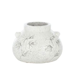 PALOMA CERAMIC VASE 22X15.5CM WHT/TERRA