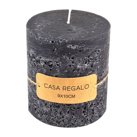 EARTH PILLAR CANDLE - CHARCOAL