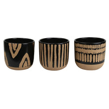 Load image into Gallery viewer, BLACK/TAN POTS X 3 PATTERNS
