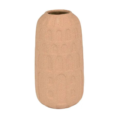 ARCHER CERAMIC VASE 10X20CM NUDE SAND#