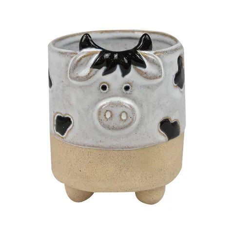 CLARRIE COW CERAMIC POT