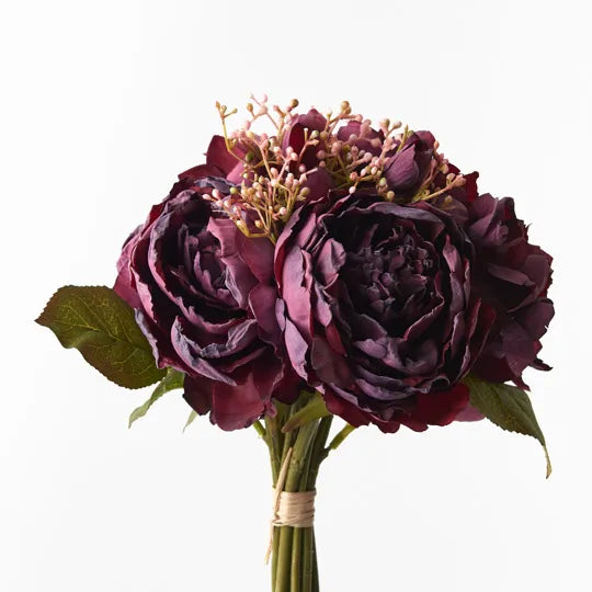 Peony Mix Bouquet - Burgundy