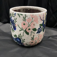 Load image into Gallery viewer, Floral Ceramic Pot BLue/Green
