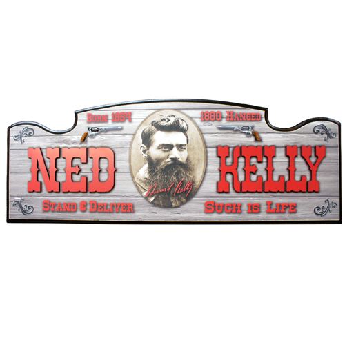 NED KELLY FACE LONG WALL SIGN